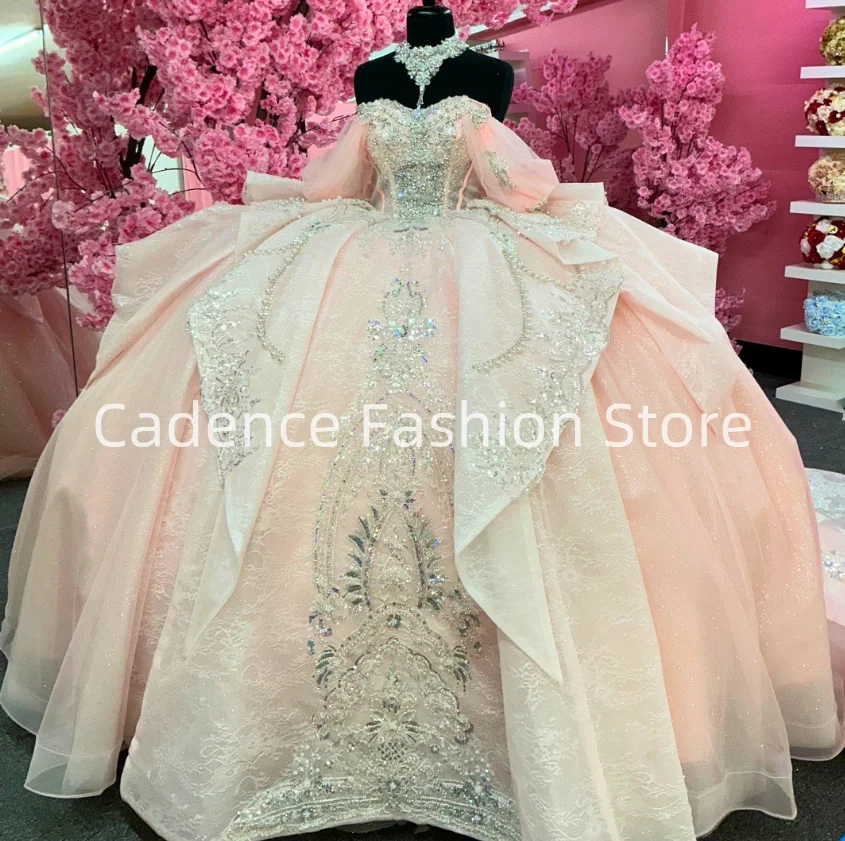 Customized Light Pink Princess Strapless Corset Prom Dress Quinceanera Dress 15 16 Formal Shiny Beaded Applique
Customized Light Pink Princess Strapless Corset Prom Dress Quinceanera Dress 15 16 Formal Shiny Beaded Applique