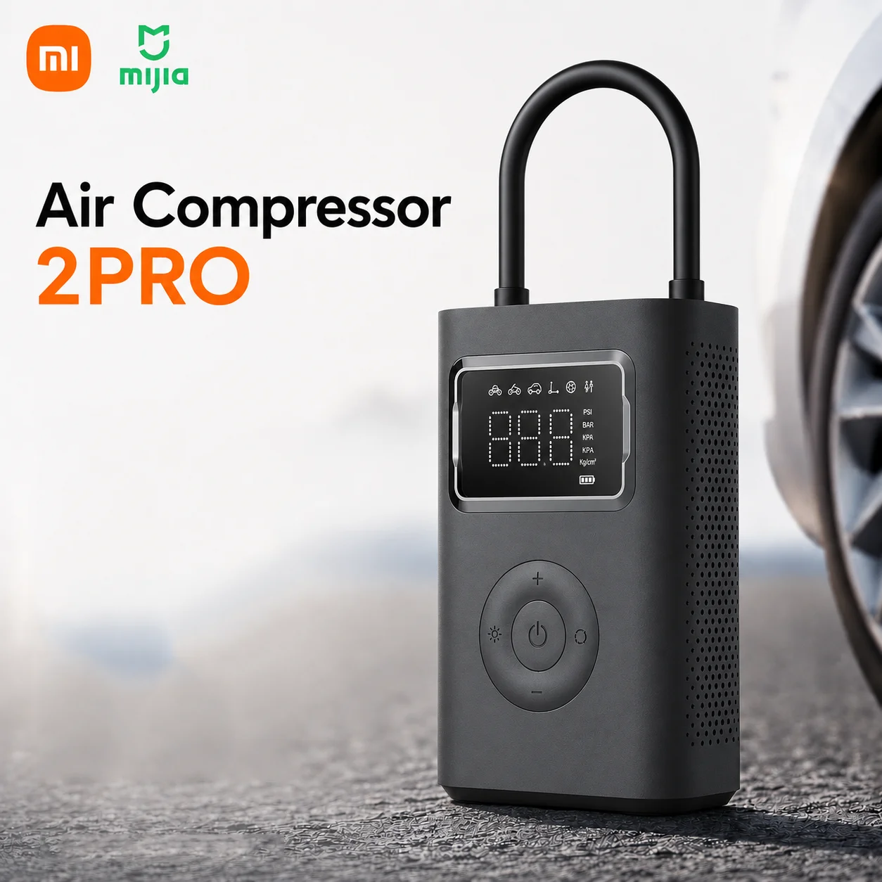 Tire Inflator Portable Air Compressor, Xiaomi Electric Air Pump 2 Pro 150 PSI Cordless Tire Pump with Digital Gauge, Auto Shut-O
Tire Inflator Portable Air Compressor, Xiaomi Electric Air Pump 2 Pro 150 PSI Cordless Tire Pump with Digital Gauge, Auto Shut-O