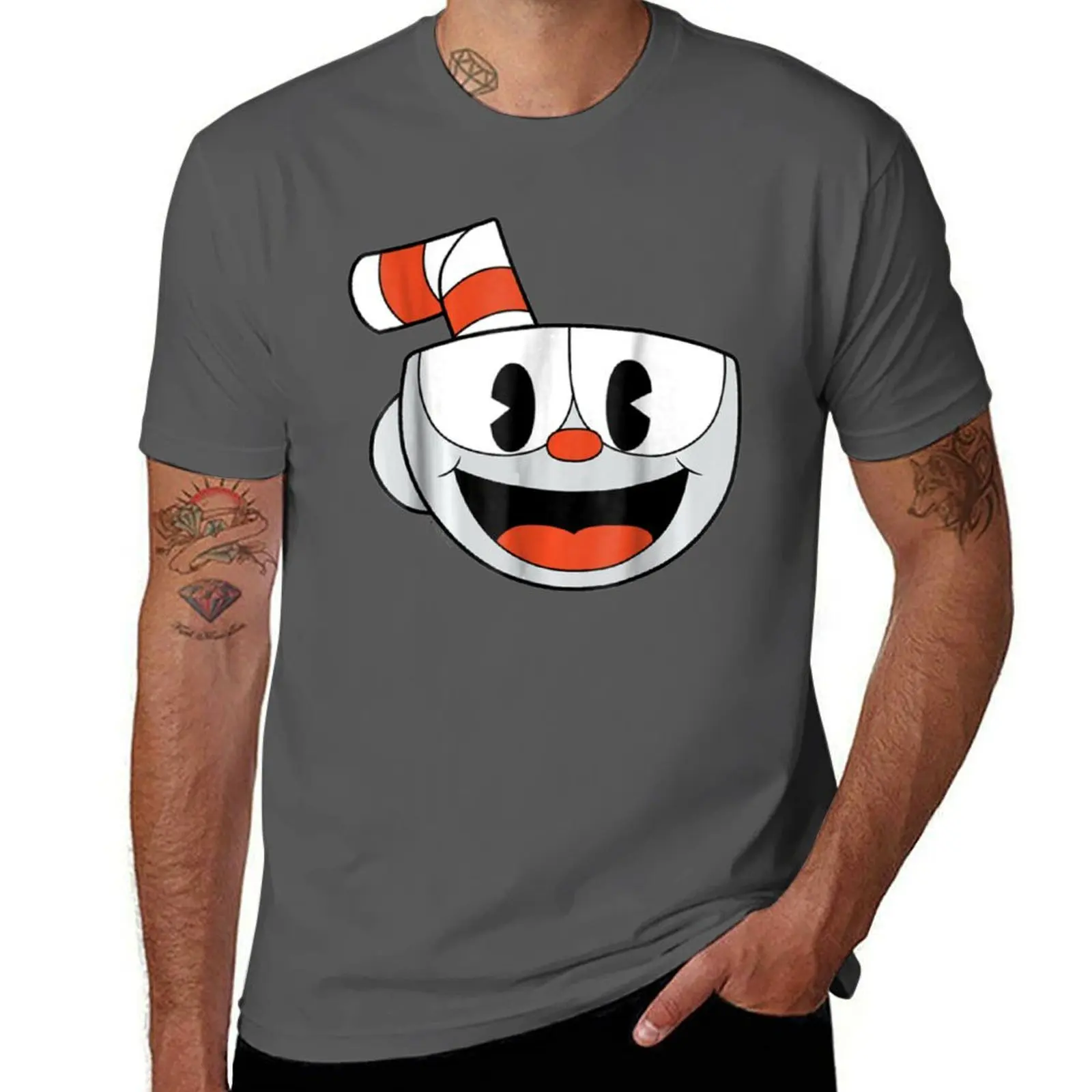 Cuphead Big Smiling Face Video Game Graphic T-Shirt Thanksgiving Casual Tee
Cuphead Big Smiling Face Video Game Graphic T-Shirt Thanksgiving Casual Tee