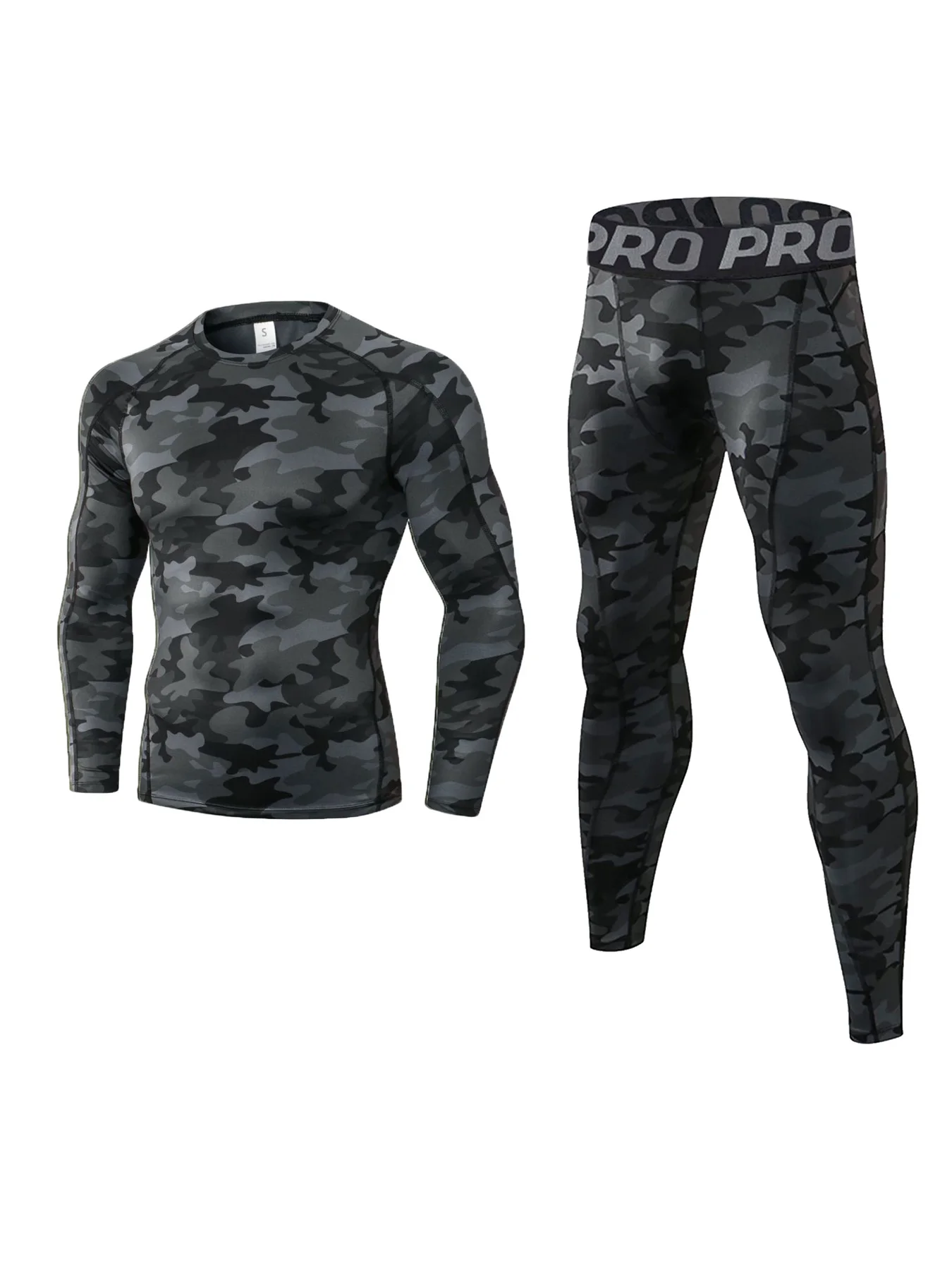 Mens Compression Set Long Sleeve Shirt and Pants Quick Dry Gym Workout Tights Running Basketball Athletic Base Layer Top Bottom
Mens Compression Set Long Sleeve Shirt and Pants Quick Dry Gym Workout Tights Running Basketball Athletic Base Layer Top Bottom