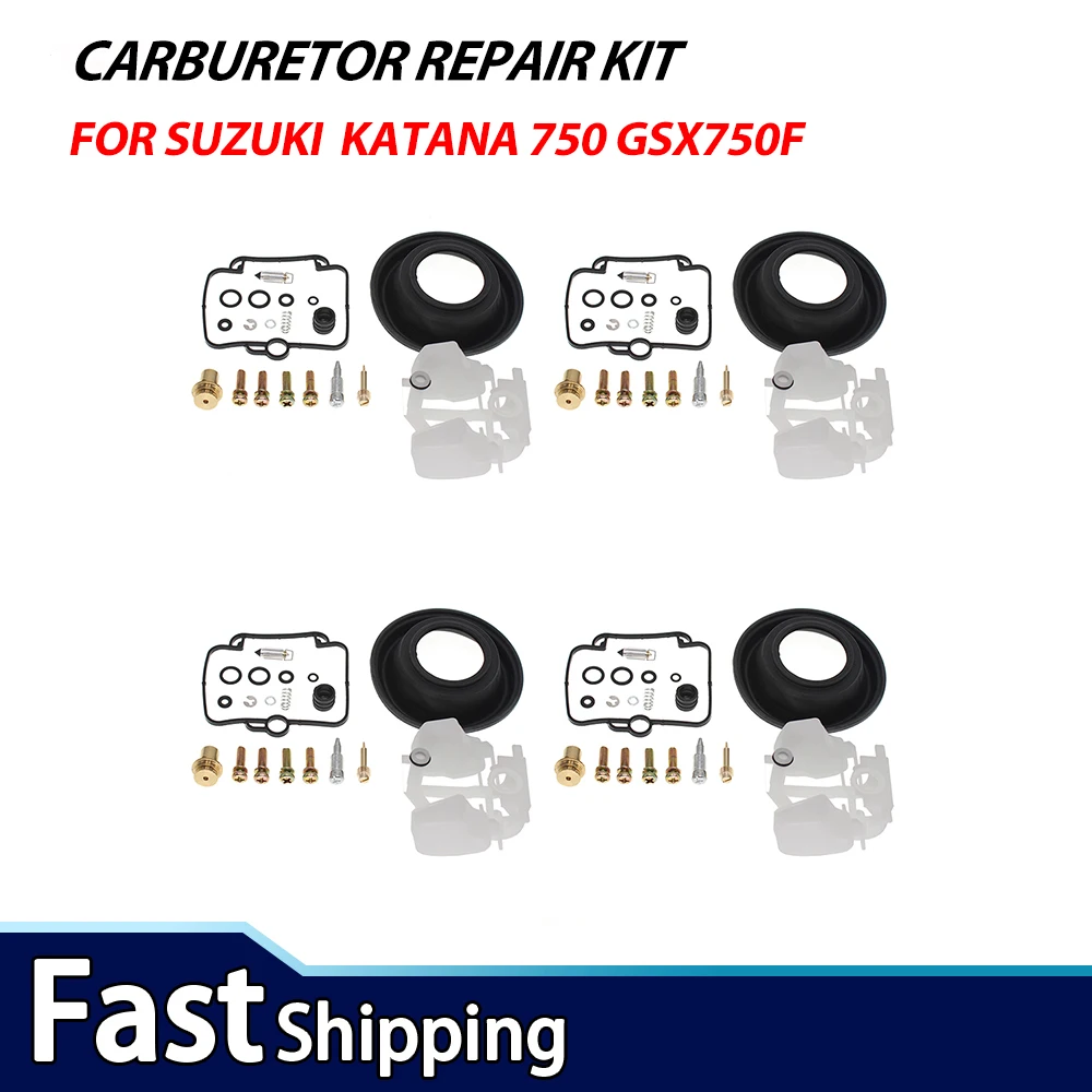 4Sets For Suzuki Katana 750 GSX750F 1989-1997 Carburetor Repair Kit Carb Rebuild Set Vacuum Diaphragm Float Gasket
4Sets For Suzuki Katana 750 GSX750F 1989-1997 Carburetor Repair Kit Carb Rebuild Set Vacuum Diaphragm Float Gasket