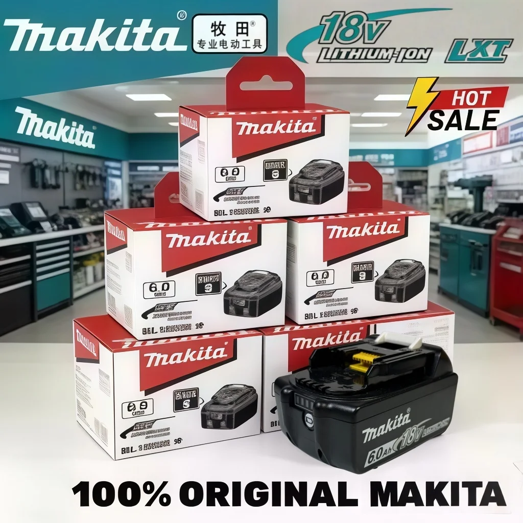 Genuine LXT Series 18V 6Ah Makita Battery High True Capacity Perfect Match For BL1830 BL1840 BL1850B Daily Repair Tools
Genuine LXT Series 18V 6Ah Makita Battery High True Capacity Perfect Match For BL1830 BL1840 BL1850B Daily Repair Tools
