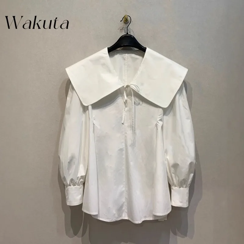 WAKUTA Sweet Lager Lapel Blusas Mujer Japanese Shirts Y2k Blouses Lantern Sleeve Camisas Spring Women Clothing Loose Casual Ropa
WAKUTA Sweet Lager Lapel Blusas Mujer Japanese Shirts Y2k Blouses Lantern Sleeve Camisas Spring Women Clothing Loose Casual Ropa