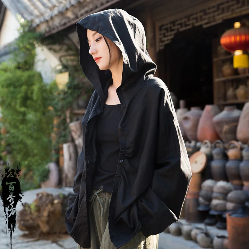 Chinese Style Traditional Hanfu Women Cheongsam Qipao Blouse Shirts 2023 Linen Casual Loose Hooded Tops Jackets Coat Clothes
Chinese Style Traditional Hanfu Women Cheongsam Qipao Blouse Shirts 2023 Linen Casual Loose Hooded Tops Jackets Coat Clothes