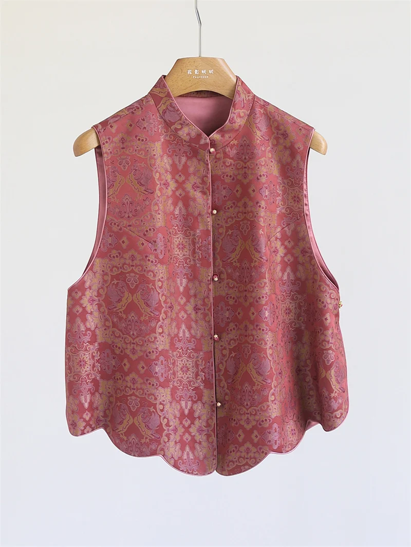 Шелковый жилет с вышивкой и воротником-стойкой в китайском стиле, женский модный топ с кружевом для создания разнообразных образов, Fanyoo S5347
Шелковый жилет с вышивкой и воротником-стойкой в китайском стиле, женский модный топ с кружевом для создания разнообразных образов, Fanyoo S5347