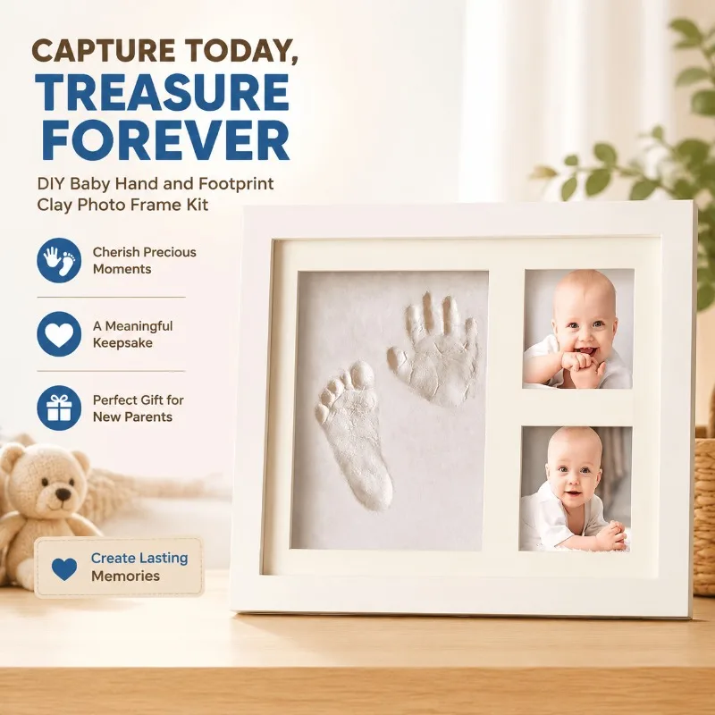 DIY Baby Hand and Footprint Clay Photo Frame Kit, Newborn Keepsake for Boys, Create Lasting Memories
DIY Baby Hand and Footprint Clay Photo Frame Kit, Newborn Keepsake for Boys, Create Lasting Memories