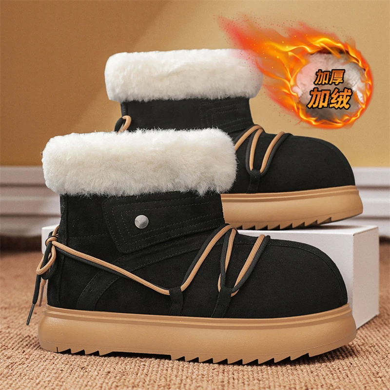 Mens Snow Boots Women Casual Warm Fur Shoes Winter Outdoor Platform Hiking Cowboy Fashion Designer Luxury Sneakers Ankle Boots
Mens Snow Boots Women Casual Warm Fur Shoes Winter Outdoor Platform Hiking Cowboy Fashion Designer Luxury Sneakers Ankle Boots