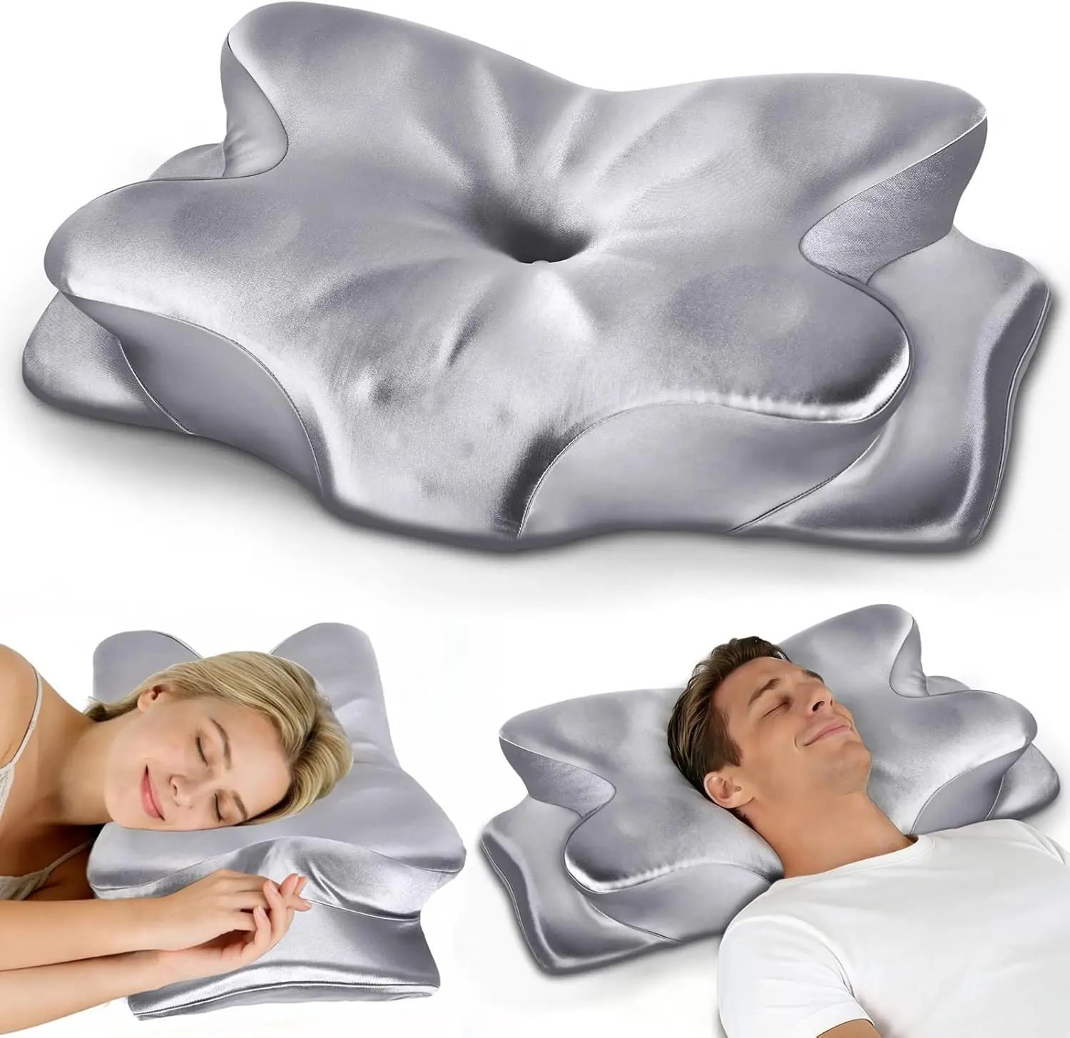 Эргономичная подушка для шеи из пены с эффектом памяти для сна на боку, спине и животе - облегчение боли с съемным чехлом
Эргономичная подушка для шеи из пены с эффектом памяти для сна на боку, спине и животе - облегчение боли с съемным чехлом