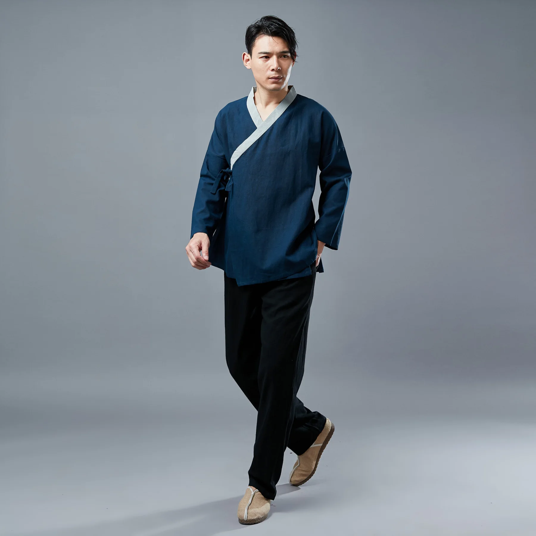 Summer New Color Matching Clothing Men's Chinese-Style Casual Ethnic Clothing Ramie Men's Top
Summer New Color Matching Clothing Men's Chinese-Style Casual Ethnic Clothing Ramie Men's Top