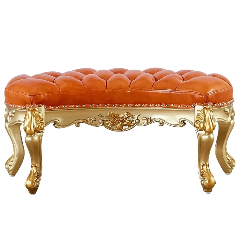 European pedal American living room sofa stool small leather shoe change stool solid wood gold bedside stool coffee table
European pedal American living room sofa stool small leather shoe change stool solid wood gold bedside stool coffee table