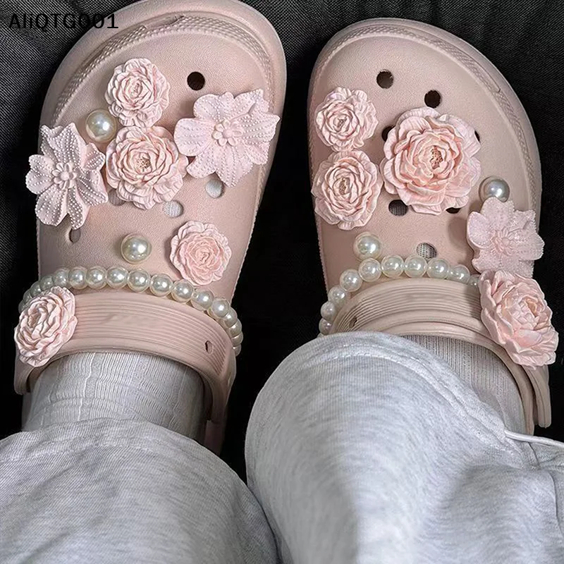 Летние модные шармы для обуви с отверстиями, 8/17 шт., с жемчужной цепочкой, для рукоделия, 3D-цветы, декор, усовершенствованные аксессуары для букетов
Летние модные шармы для обуви с отверстиями, 8/17 шт., с жемчужной цепочкой, для рукоделия, 3D-цветы, декор, усовершенствованные аксессуары для букетов