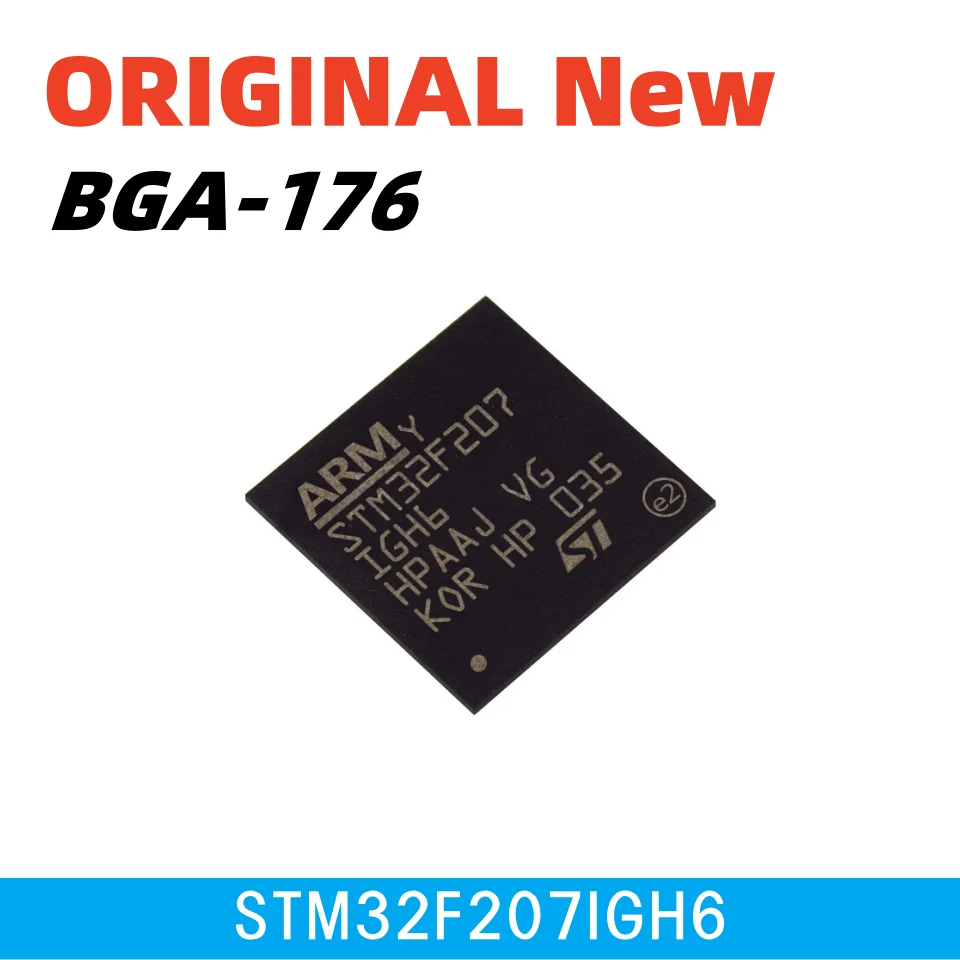(1-10PCS) STM32F207IGH6 BGA-176 ARM Cortex-M3 MCU 120MHz 1MB Flash 128KB SRAM for Industrial Control/Automotive, RoHS Certified
(1-10PCS) STM32F207IGH6 BGA-176 ARM Cortex-M3 MCU 120MHz 1MB Flash 128KB SRAM for Industrial Control/Automotive, RoHS Certified