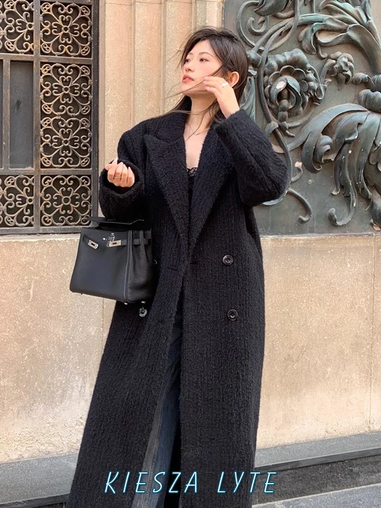 2024 Fashion High-quality Black Wool Coat for Women Versatile Elegant Autumn Winter Korean Style Medium Long Woolen Jacket
2024 Fashion High-quality Black Wool Coat for Women Versatile Elegant Autumn Winter Korean Style Medium Long Woolen Jacket
