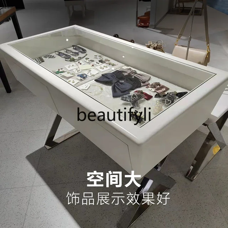 53Clothing store jewelry display table Nakajima jewelry cabinet glass middle table floor display stand
53Clothing store jewelry display table Nakajima jewelry cabinet glass middle table floor display stand