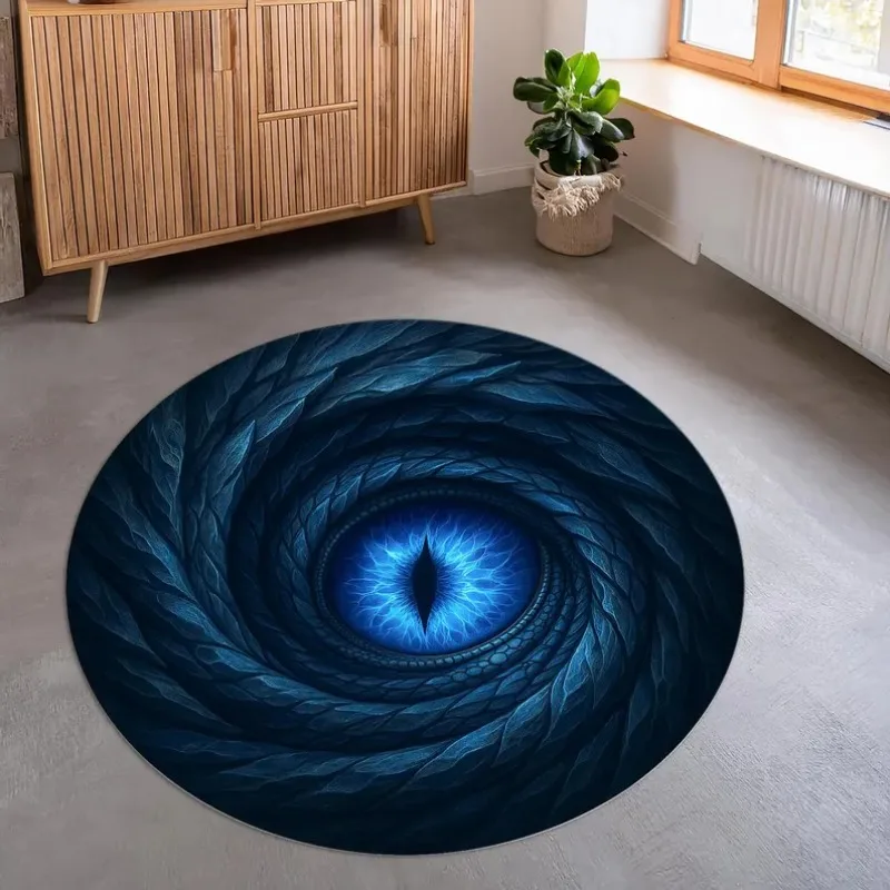 2D Vortex Dragon Eye Round Rug Gothic Fantasy Game Room Decor Floormat Non-Slip Soft Carpet for Living Room Bedroom
2D Vortex Dragon Eye Round Rug Gothic Fantasy Game Room Decor Floormat Non-Slip Soft Carpet for Living Room Bedroom