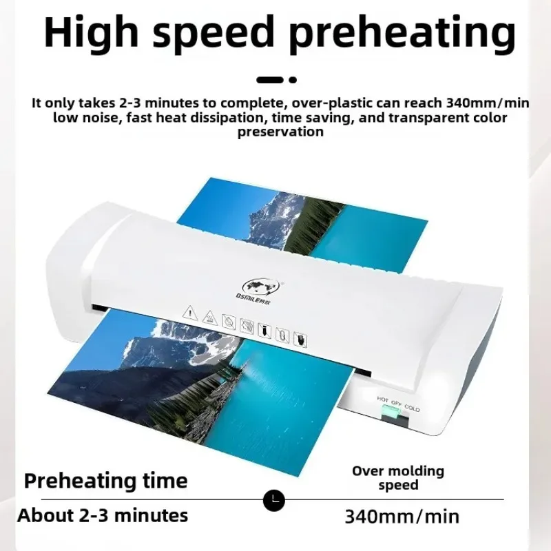 Home Office SL200A4 Laminator Thermoplastic Cold Mounting Dual-use Quick Preheating Constant Temperature Anti-Bubble Photo and D
Home Office SL200A4 Laminator Thermoplastic Cold Mounting Dual-use Quick Preheating Constant Temperature Anti-Bubble Photo and D