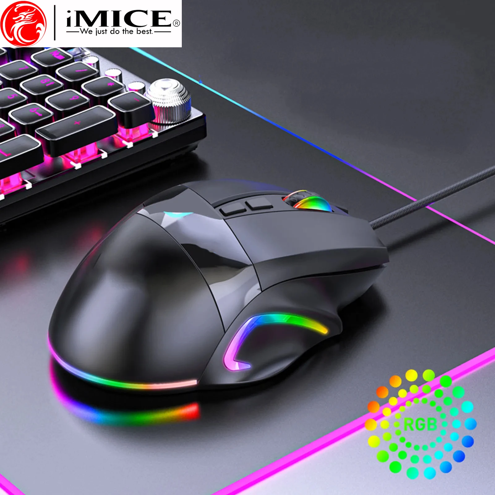 Cool RGB Light Wired Gaming Mouse,9 Buttons Multi-Keys DPI Adjustable Ergonomic Design Programmable Mouse For Laptop PC Computer
Cool RGB Light Wired Gaming Mouse,9 Buttons Multi-Keys DPI Adjustable Ergonomic Design Programmable Mouse For Laptop PC Computer