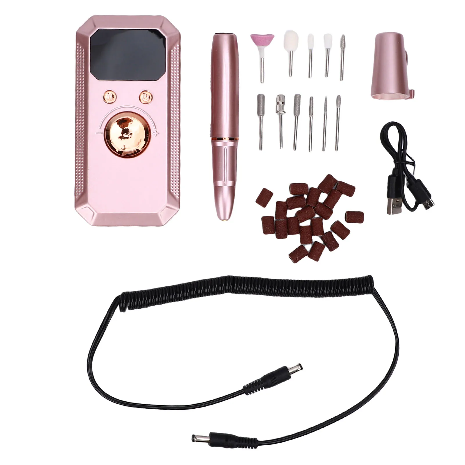 Professional Electric Nail Drill 32 Speeds LED Display Nail File Machine with 11 Drill Bits for Acrylic Gel Dip Powder Polish
Professional Electric Nail Drill 32 Speeds LED Display Nail File Machine with 11 Drill Bits for Acrylic Gel Dip Powder Polish