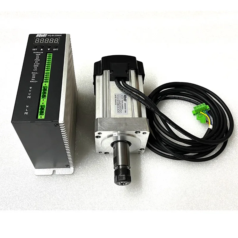 Brushless spindle motor with low-speed digital display, 750W 310V DC high-precision motor,used for CNC engraving and woodworking
Brushless spindle motor with low-speed digital display, 750W 310V DC high-precision motor,used for CNC engraving and woodworking