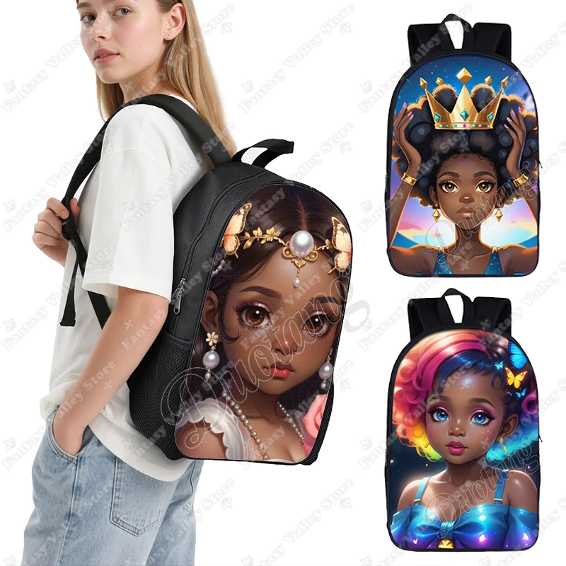Cute Afro Princess Pattern Backpack African Melanin Girls School Bags Women Laptop Bag for Travel Teenager Bookbags Gift
Cute Afro Princess Pattern Backpack African Melanin Girls School Bags Women Laptop Bag for Travel Teenager Bookbags Gift