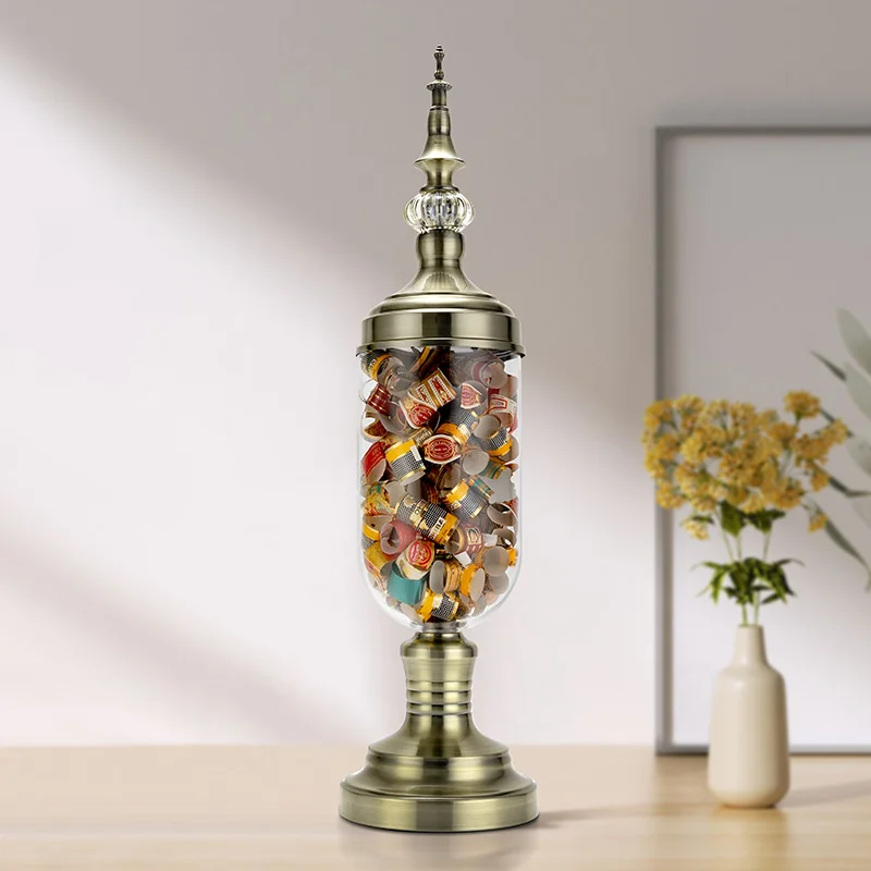 Premium Glass Cigar Label Storage Canister with Anti-Slip Alloy Electroplating European Style for Home Use
Premium Glass Cigar Label Storage Canister with Anti-Slip Alloy Electroplating European Style for Home Use