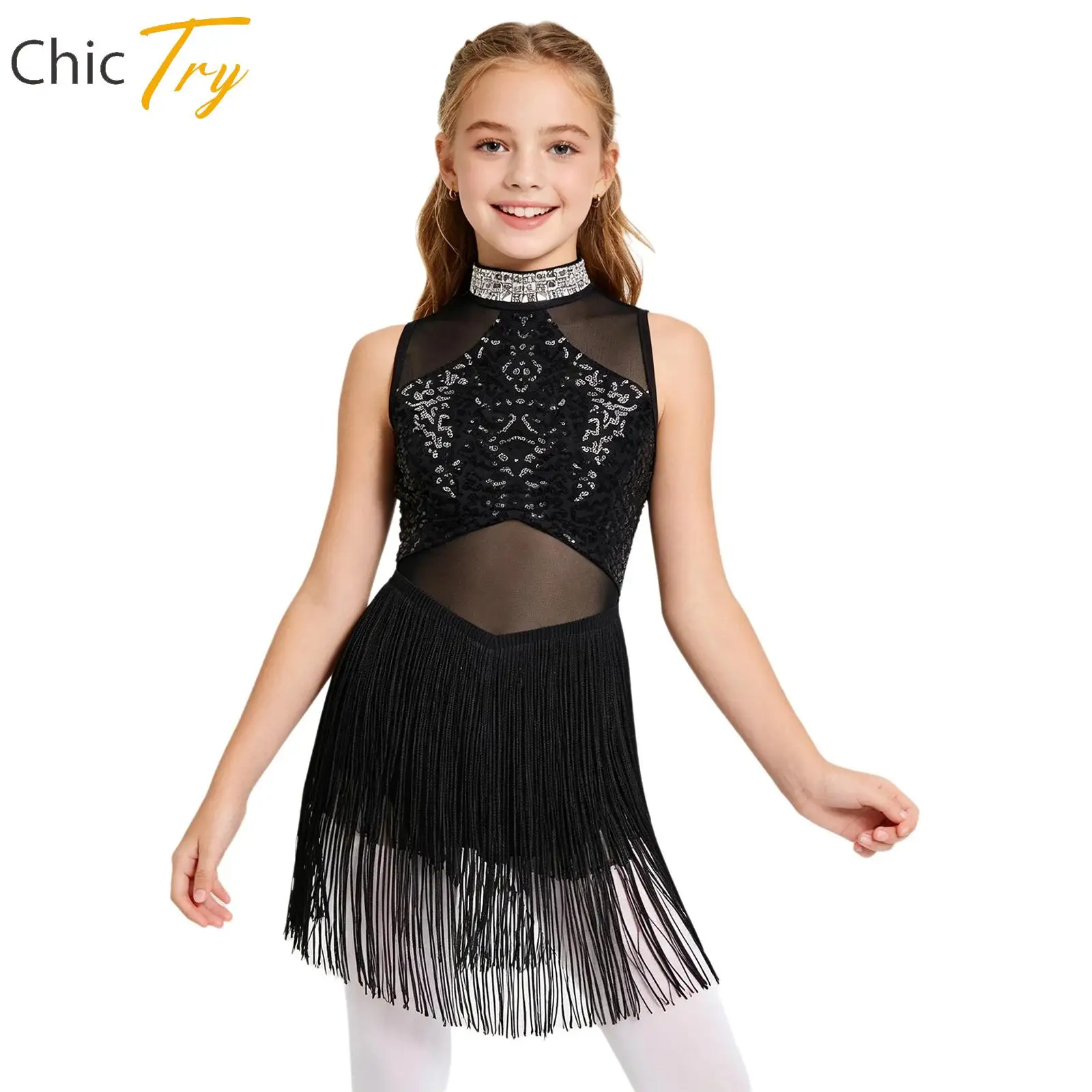 Kids Girls Shiny Sequins Ballet Dance Dress Modern Jazz Latin Dance Competition Costume Sleeveless Gymnastics Tassel Leotards
Kids Girls Shiny Sequins Ballet Dance Dress Modern Jazz Latin Dance Competition Costume Sleeveless Gymnastics Tassel Leotards