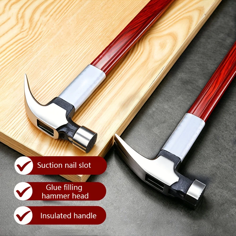 Heavy Duty Claw Hammer Steel Woodworking Striking Tools Magnetic Automatic Nail Suction Hammer with Anti-Slip Rubber Handle
Heavy Duty Claw Hammer Steel Woodworking Striking Tools Magnetic Automatic Nail Suction Hammer with Anti-Slip Rubber Handle