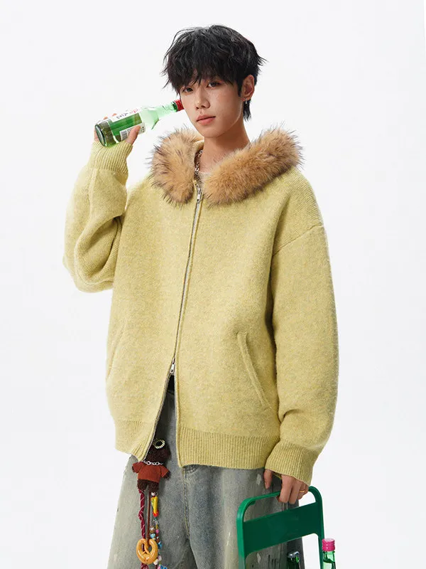 Толстовка со съемным меховым воротником, вязаный свитер, мужской повседневный свободный крой, пальто на молнии, модный брендовый удобный универсальный открытый кардиган
Толстовка со съемным меховым воротником, вязаный свитер, мужской повседневный свободный крой, пальто на молнии, модный брендовый удобный универсальный открытый кардиган