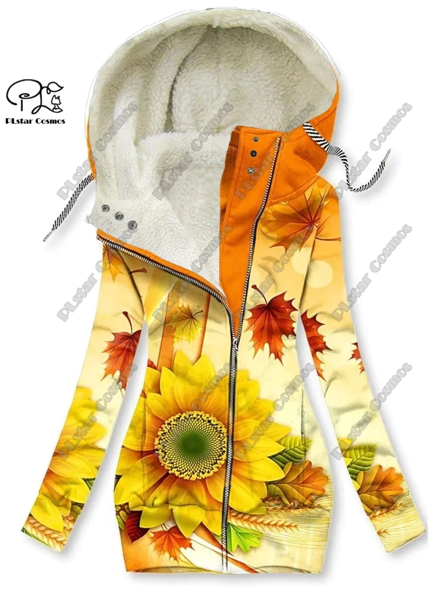 New 3D printing retro series floral and animal patterns plus velvet and warm women's long zipper sweatshirt casual winter L-33
New 3D printing retro series floral and animal patterns plus velvet and warm women's long zipper sweatshirt casual winter L-33