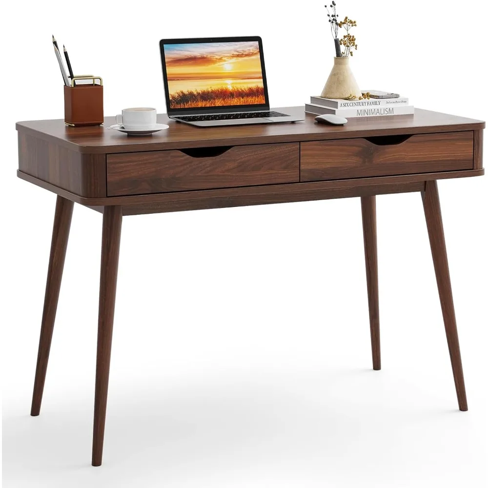 Mid Century Desk with 2 Storage Drawers, Modern Writing Study Desk with Rubber Wood Legs, Versatile Home Office Study Desk for
Mid Century Desk with 2 Storage Drawers, Modern Writing Study Desk with Rubber Wood Legs, Versatile Home Office Study Desk for