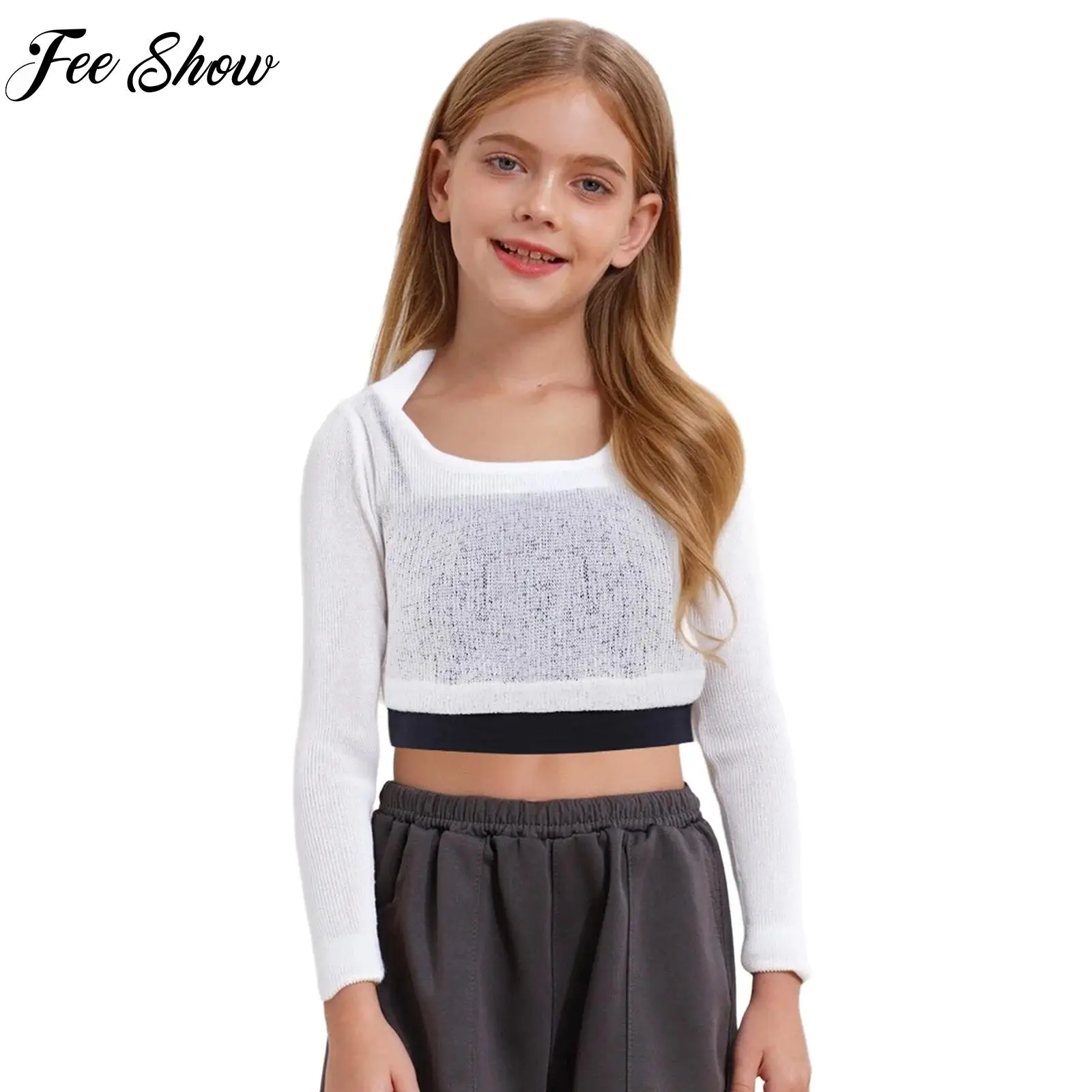Kids Dancewear Girls Long Sleeve See-Through Hooded Crop Top+Spaghetti Straps Camisole for Hip Hop Jazz Street Dance Performance
Kids Dancewear Girls Long Sleeve See-Through Hooded Crop Top+Spaghetti Straps Camisole for Hip Hop Jazz Street Dance Performance