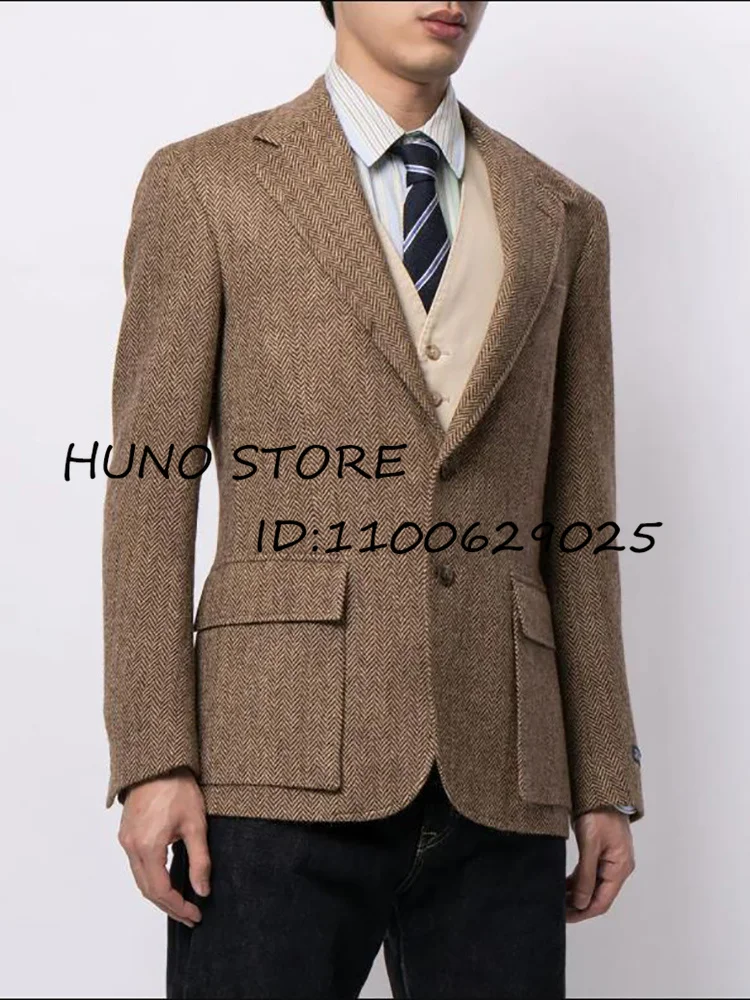 Steampunk Men's Suit 1 Piece Slim Fit One Button Lapel Herringbone Top Wedding Groomsmen Male Coat terno chines
Steampunk Men's Suit 1 Piece Slim Fit One Button Lapel Herringbone Top Wedding Groomsmen Male Coat terno chines