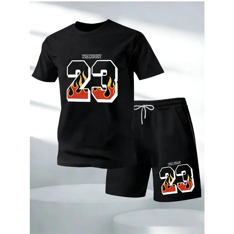 New men's sports outfit. Men's casual sportswear. Printed short-sleeved sports shirt set. Patterned set. Quick-drying set.
New men's sports outfit. Men's casual sportswear. Printed short-sleeved sports shirt set. Patterned set. Quick-drying set.