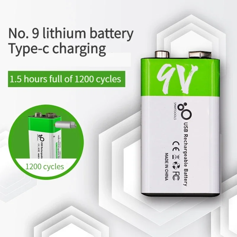 9V 650mAh Lithium Rechargeable 9 volt battery Battery USB Charging 9v Li-ion Square Battery for Remote pilha usb recarregavel
9V 650mAh Lithium Rechargeable 9 volt battery Battery USB Charging 9v Li-ion Square Battery for Remote pilha usb recarregavel
