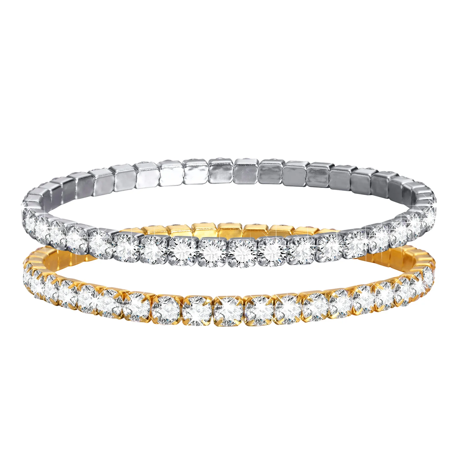 Cubic Zirconia Tennis Bracelet for Women, Elastic Stainless Steel Rose Gold Color Hand Chain, Minimalist Link Wholesale Jewelry
Cubic Zirconia Tennis Bracelet for Women, Elastic Stainless Steel Rose Gold Color Hand Chain, Minimalist Link Wholesale Jewelry