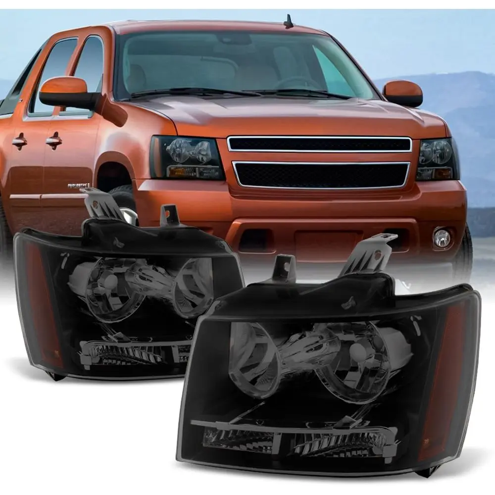 Фары передние (левая + правая) для Chevrolet Suburban, Tahoe, Avalanche 2007-2013, прямая замена, цвет черный дымчатый
Фары передние (левая + правая) для Chevrolet Suburban, Tahoe, Avalanche 2007-2013, прямая замена, цвет черный дымчатый