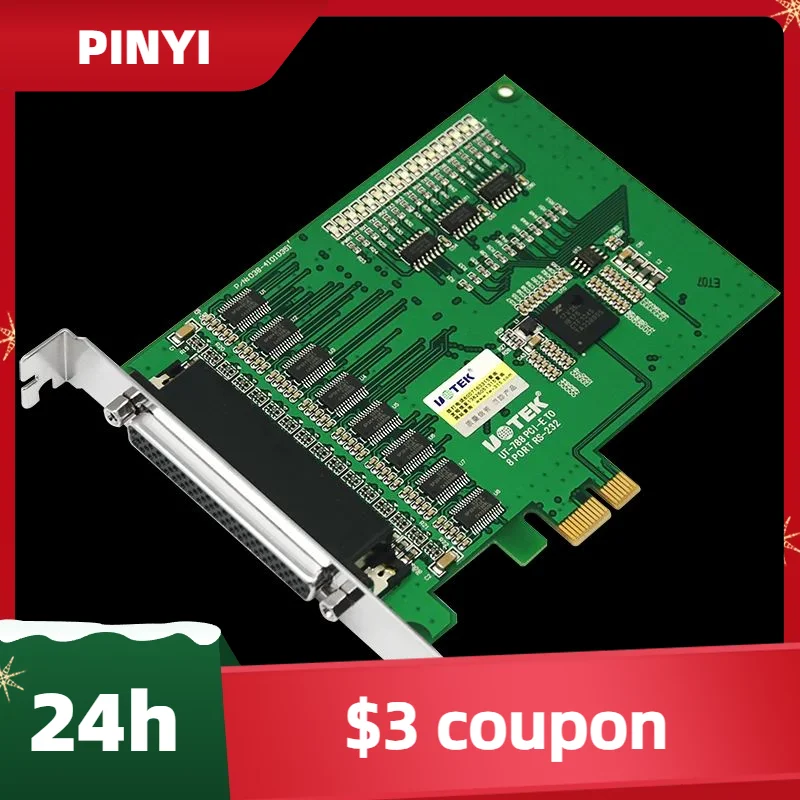New Discount Industrial PCI-E to RS-232 Serial Card PCIE to RS232 8 Ports High Speed DR62 Converter Com DB9 Connector 4U UT-788
New Discount Industrial PCI-E to RS-232 Serial Card PCIE to RS232 8 Ports High Speed DR62 Converter Com DB9 Connector 4U UT-788