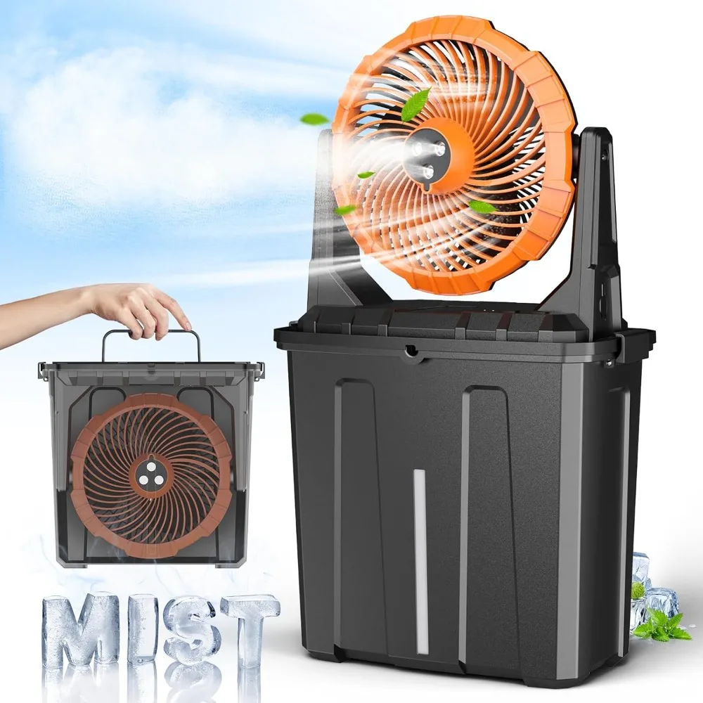NEW 9L Bucket Portable Misting Fan for Outdoors Patios, 20000mAh Rechargeable Battery Operated Camping Fan, 3 Strong Winds
NEW 9L Bucket Portable Misting Fan for Outdoors Patios, 20000mAh Rechargeable Battery Operated Camping Fan, 3 Strong Winds