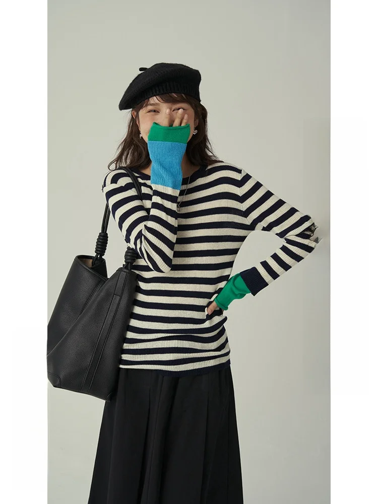 Женский повседневный трикотаж из смеси шерсти, универсальный цветной базовый слой, круглый Ne Long Sve, свободный крой для поездок на работу
Женский повседневный трикотаж из смеси шерсти, универсальный цветной базовый слой, круглый Ne Long Sve, свободный крой для поездок на работу