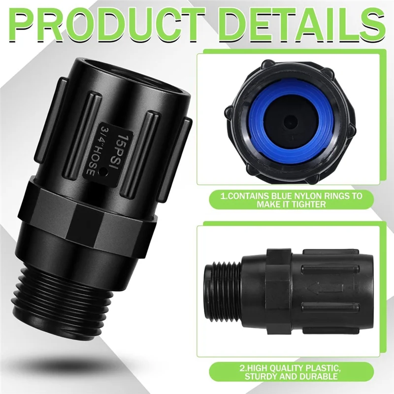 BMBY-3/4 "внутренняя резьба для шланга X 3/4" наружная резьба для шланга для регулятора давления капельного орошения-3 шт. 15 фунтов на квадратный дюйм
BMBY-3/4 "внутренняя резьба для шланга X 3/4" наружная резьба для шланга для регулятора давления капельного орошения-3 шт. 15 фунтов на квадратный дюйм