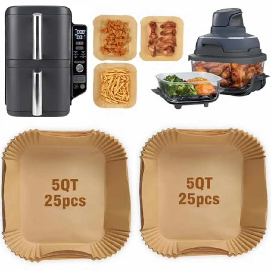Air Fryer Liners for Ninja DoubleStack SL401 8-10QT: Disposable Paper Liners for SL201 8QT, SL401 10QT and Crispi 4 QT, Double
Air Fryer Liners for Ninja DoubleStack SL401 8-10QT: Disposable Paper Liners for SL201 8QT, SL401 10QT and Crispi 4 QT, Double