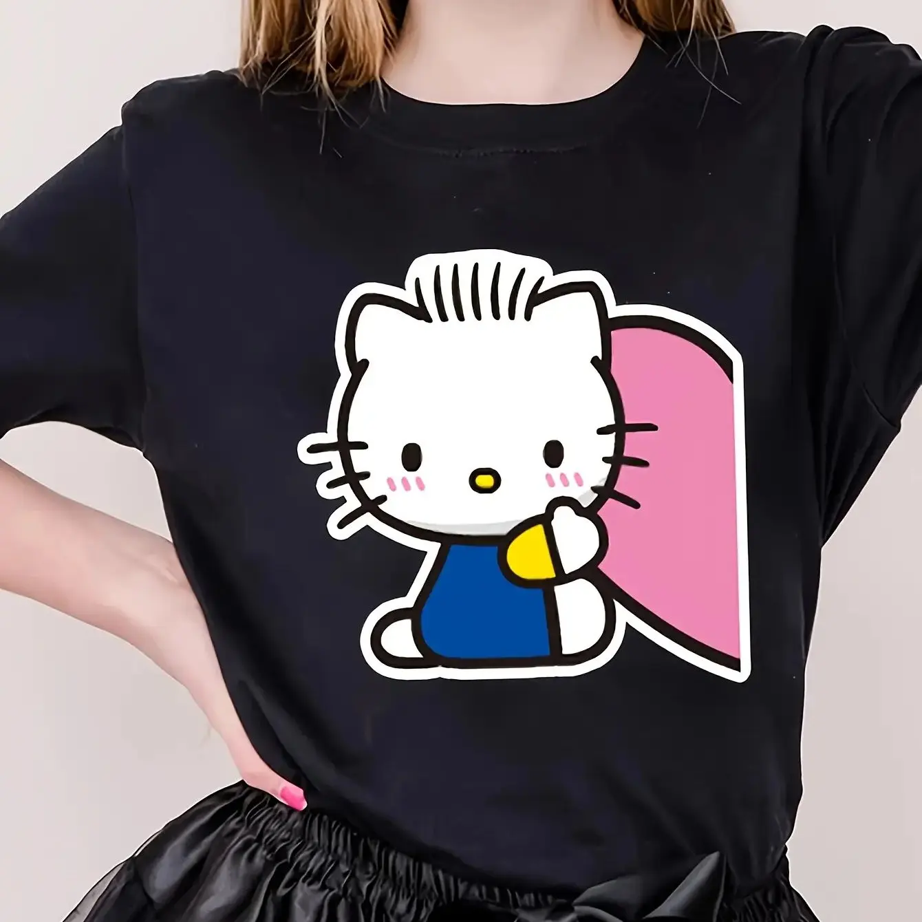 Sanrio Kitty Wink Beach Coconut Tree Pattern T T-shirt - Lightweight and Breathable Fabric, Machine Washable
Sanrio Kitty Wink Beach Coconut Tree Pattern T T-shirt - Lightweight and Breathable Fabric, Machine Washable