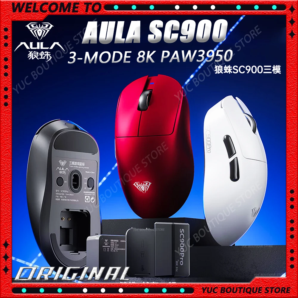 НОВАЯ трехрежимная игровая мышь AULA SC900 PAW3950 8K 3395, офисная киберспортивная мышь 2,4G, двойной легкий эргономичный игровой аксессуар для ПК
НОВАЯ трехрежимная игровая мышь AULA SC900 PAW3950 8K 3395, офисная киберспортивная мышь 2,4G, двойной легкий эргономичный игровой аксессуар для ПК