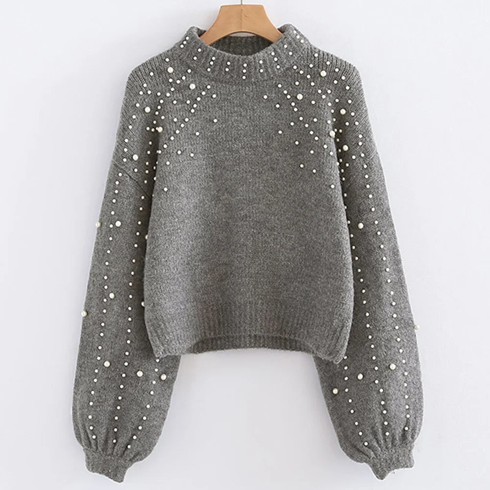 Azarooyi Women's Sweater Winter Elegant Simple Plain Beading Long Sleeve Stand Collar Casual Sweater
Azarooyi Women's Sweater Winter Elegant Simple Plain Beading Long Sleeve Stand Collar Casual Sweater