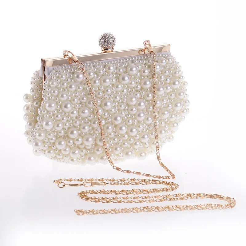 Handmade Beaded Pearl Embroidery Diamond Dinner Bag Women's Fashion Party Banquet Pearl White Evening Bag Nouveautés Sacs À Main
Handmade Beaded Pearl Embroidery Diamond Dinner Bag Women's Fashion Party Banquet Pearl White Evening Bag Nouveautés Sacs À Main