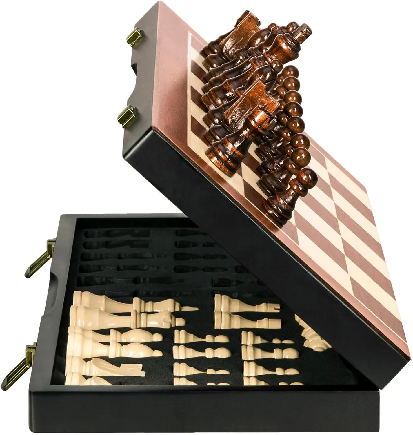 Magnetic Wooden Chess Set 15 Inch Unique Chessboard with Piece Storage Slot Portable Foldable Travel Chess Set for Children Adul
Magnetic Wooden Chess Set 15 Inch Unique Chessboard with Piece Storage Slot Portable Foldable Travel Chess Set for Children Adul