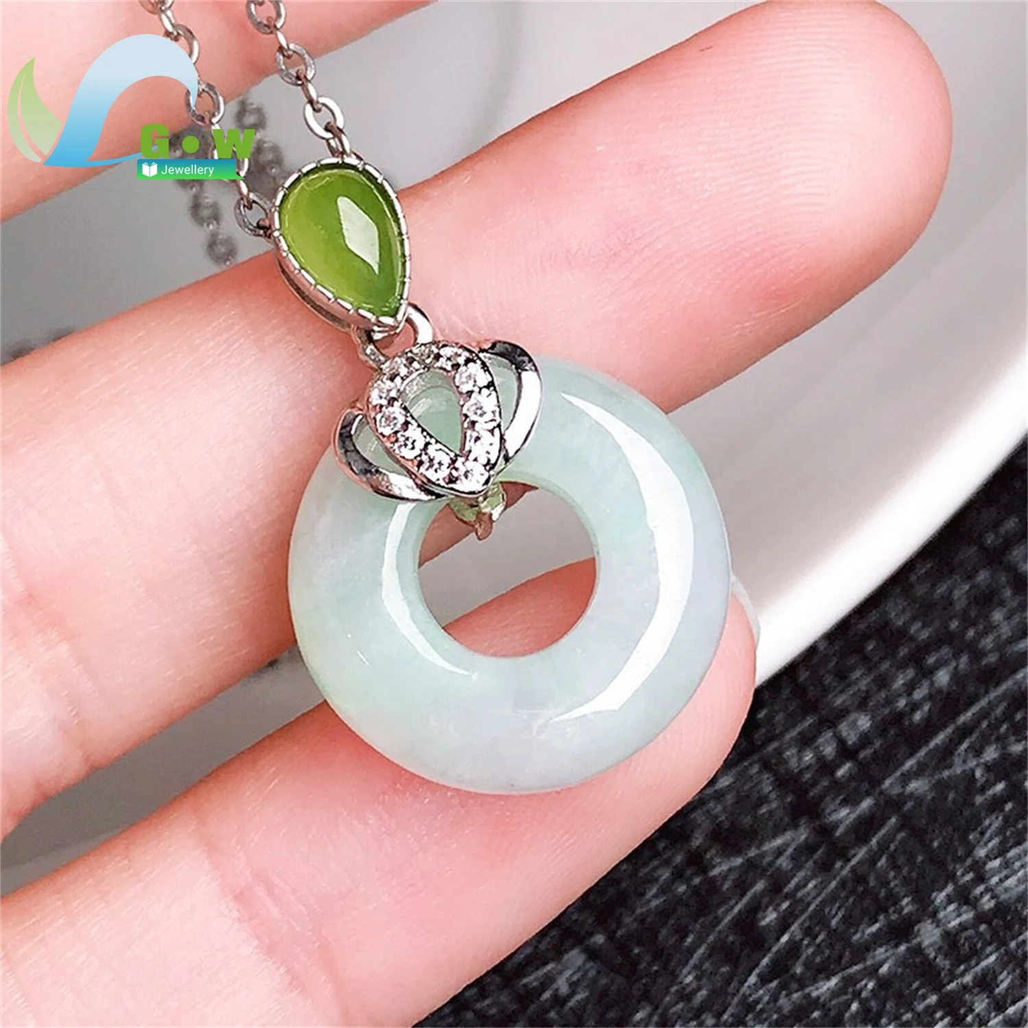 Sterling Silver Natural Genuine Jadeite Peace Button Pendant Women Jewelry Adjustable Chain Elegant Gift for Her Accessories
Sterling Silver Natural Genuine Jadeite Peace Button Pendant Women Jewelry Adjustable Chain Elegant Gift for Her Accessories