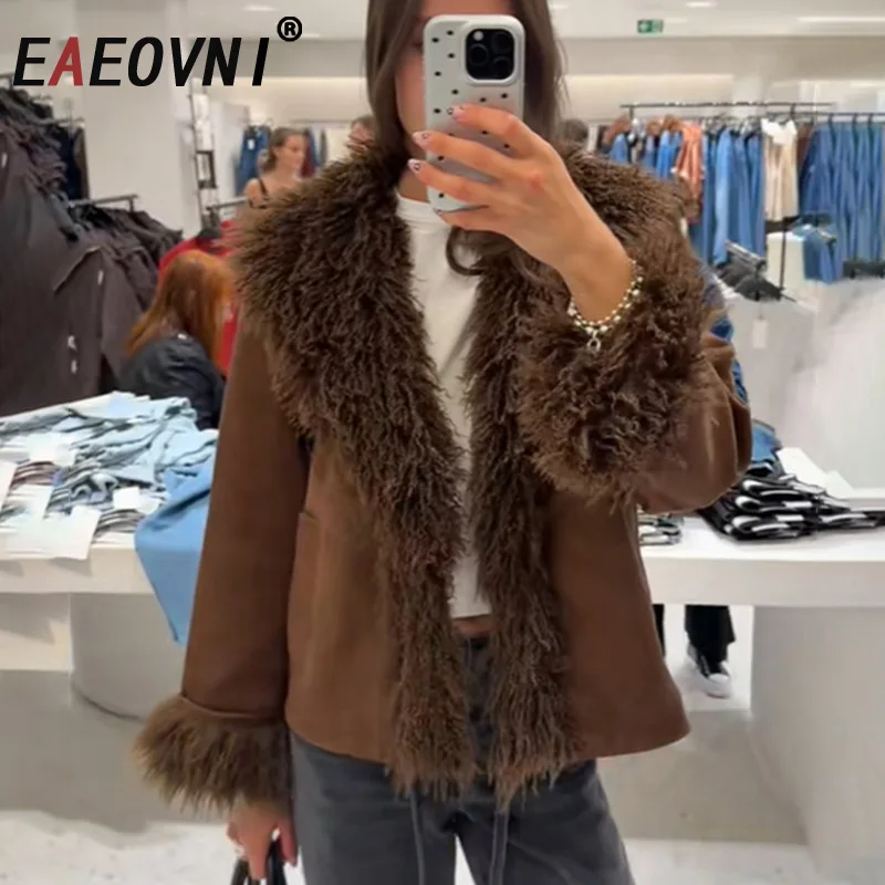 EAEOVNI зимняя меховая лоскутная винтажная женская куртка, модная уличная одежда с длинными рукавами, пальто, верхняя одежда, новинка 2026, одежда
EAEOVNI зимняя меховая лоскутная винтажная женская куртка, модная уличная одежда с длинными рукавами, пальто, верхняя одежда, новинка 2026, одежда