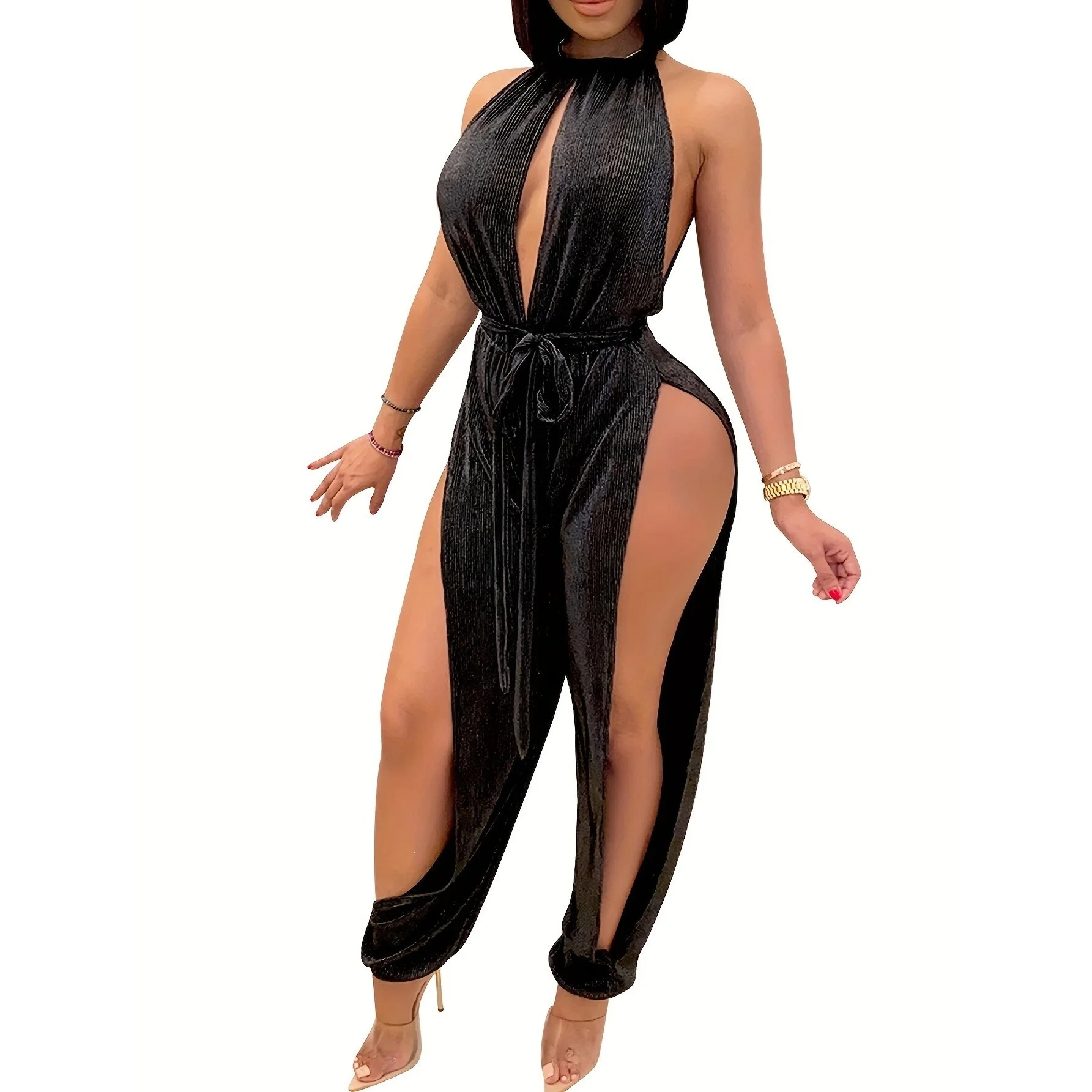 Sexy Strappy Jumpsuit Cross-Border Neutral Style Harlan Pants Other Material 100% Spring Collection Neutral Women's Casual Pants
Sexy Strappy Jumpsuit Cross-Border Neutral Style Harlan Pants Other Material 100% Spring Collection Neutral Women's Casual Pants