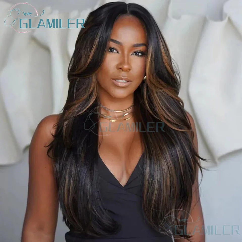 Natural Wave Glueless Human Hair Silk Top Lace Front Wigs Highlight Dark Brown Mix Colored 13x6/360 Lace Front Human Hair Wigs
Natural Wave Glueless Human Hair Silk Top Lace Front Wigs Highlight Dark Brown Mix Colored 13x6/360 Lace Front Human Hair Wigs